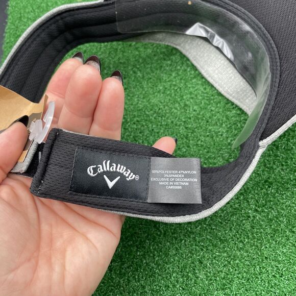 Callaway Golf Liquid Metal Visor Cap Womens Dark Gray/Black Adjustable NWT - Picture 3 of 3